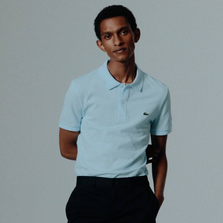 ☆aliess12☆☆☆ Slim Fit L.12.12 Piqué Polo Shirt - Men's Short Sleeves Polo